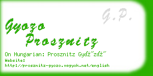 gyozo prosznitz business card